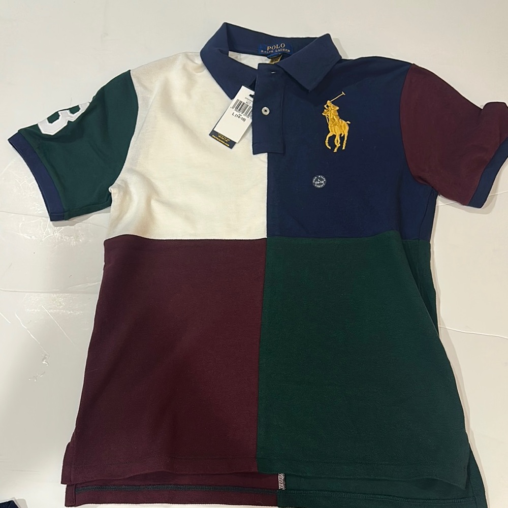 NWT : Polo by Ralph Lauren Kids' Colorblock Polo Shirt